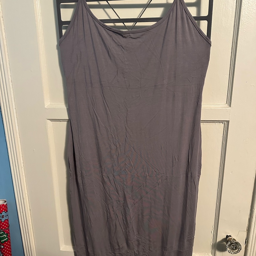 SHEIN Purple Spaghetti Strap Dress plus size